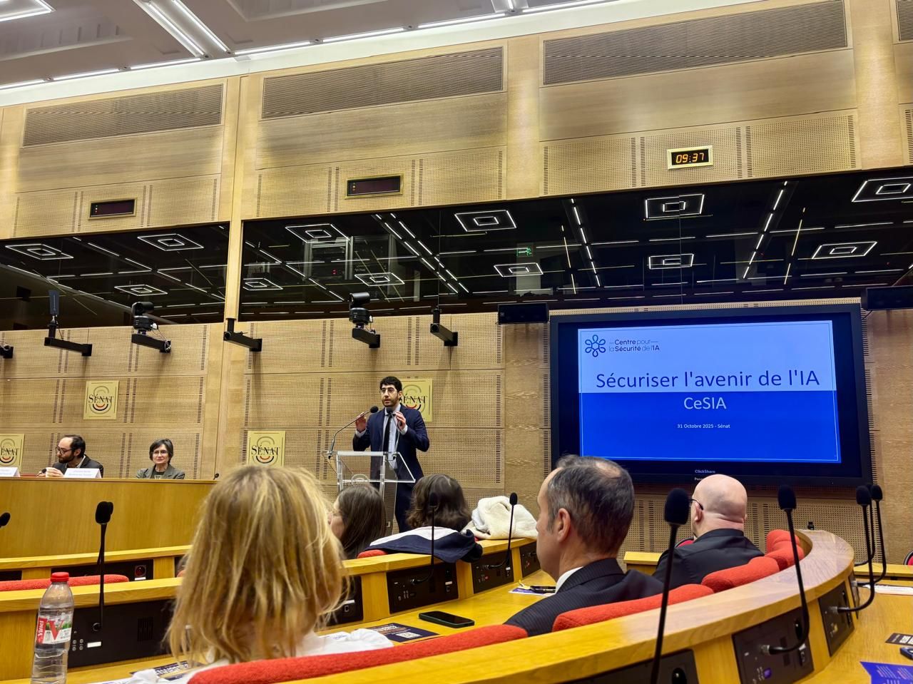 Presenting on AI safety at the French Senate